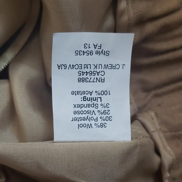 J Crew Camel Paper Bag Wool Sidewalk Skirt Size 0 - Picture 3 of 4